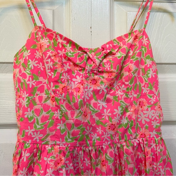 Lilly Pulitzer Pink Mini Dress Size 2 Spaghetti Straps - Picture 11 of 16